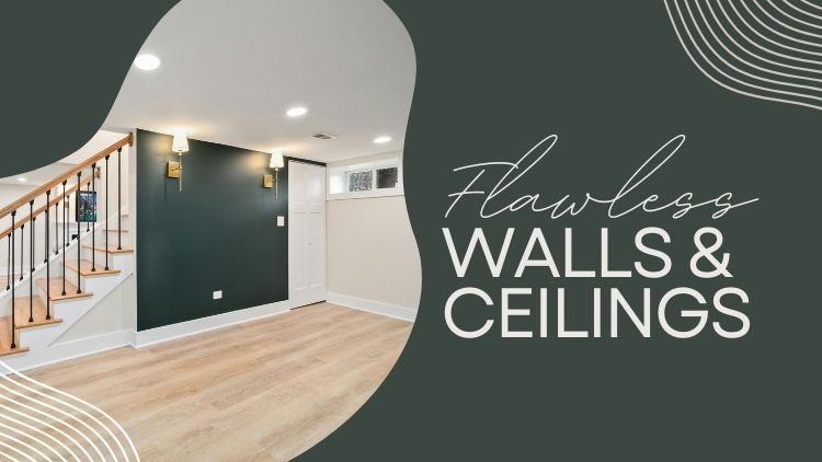 How Handyman Connection Creates Smooth Walls and Ceilings for Basement Renovations